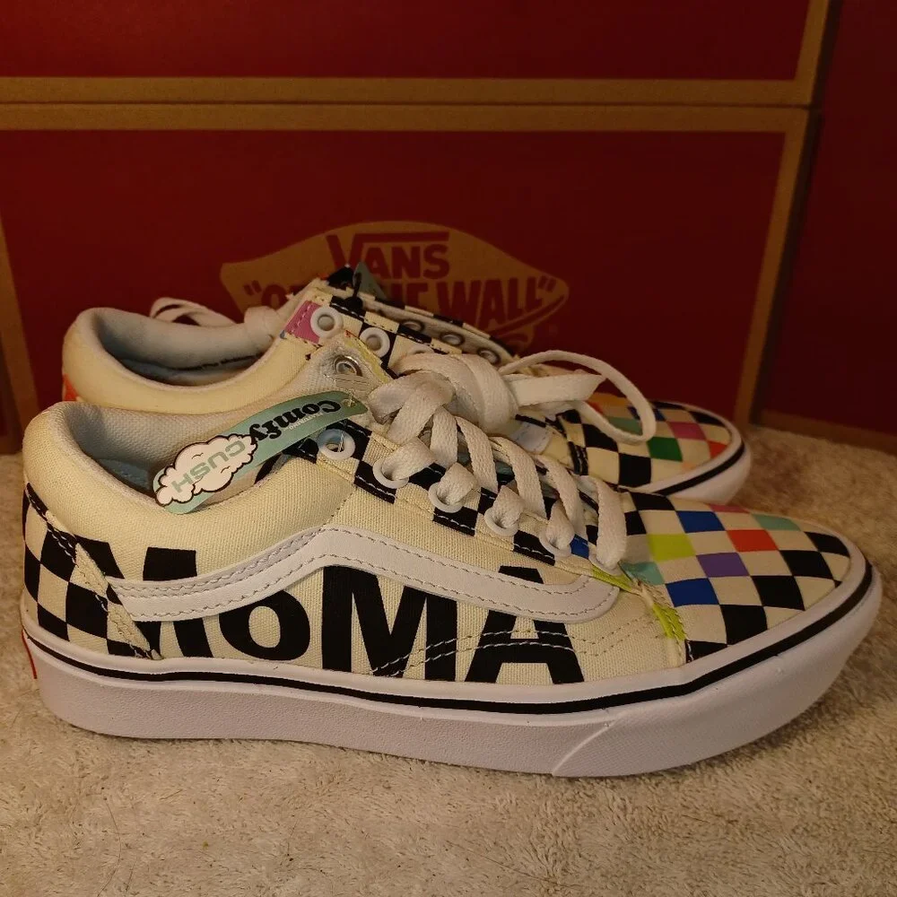 VANS Men's 4/Women's 5.5 ComfyCush Old Skool x MoMA Checkerboard VN0A3WMA1PJ